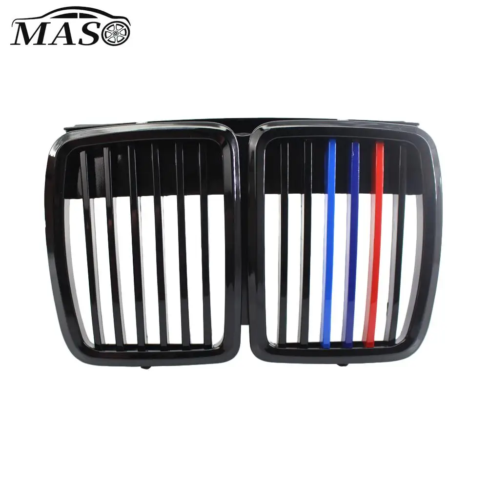 

3 Colors Car Front Bumper Kidney Grille Grill Single Slats 51131884350,51131916504 for BMW E30 3-Series 1982-1994