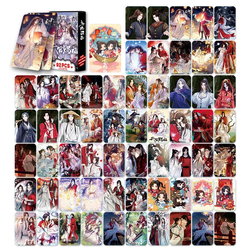 92PCS/Set Heaven Official's Blessing Laser LOMO Card Tian Guan Ci Fu,Xie Lian HD Photocard Fans Collection Gift