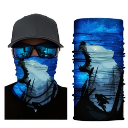 Outdoor Sport Camouflage Seamless Bandana Neck ghetta fascia ciclismo pesca tubo visiera uomo donna maschera Cool Skull