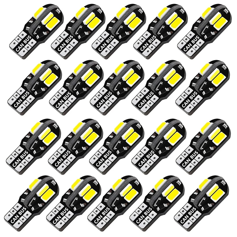 

10/20PCS W5W T10 LED Bulbs Canbus 5730 8SMD 4014 26smd 12V 6000K 194 168 LED Car Map Dome Lights Parking Light Auto Signal Lamp