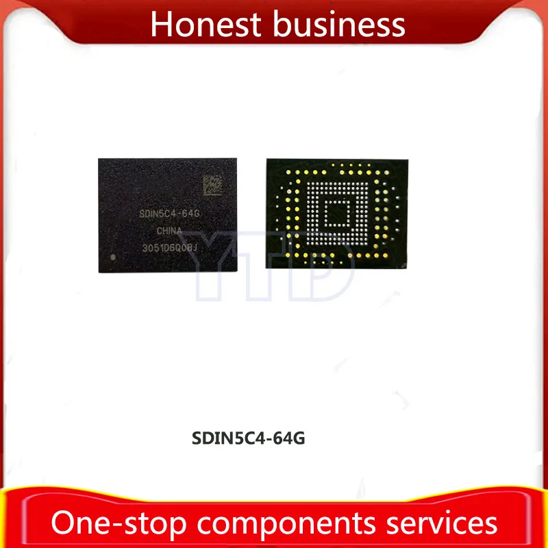 

SDIN5C4-64G 100% Working 100% Quality EMMC 64GB BGA169 Chip Mobile Phone Hard Disk Memory Computer Storage SDIN5C4 64G