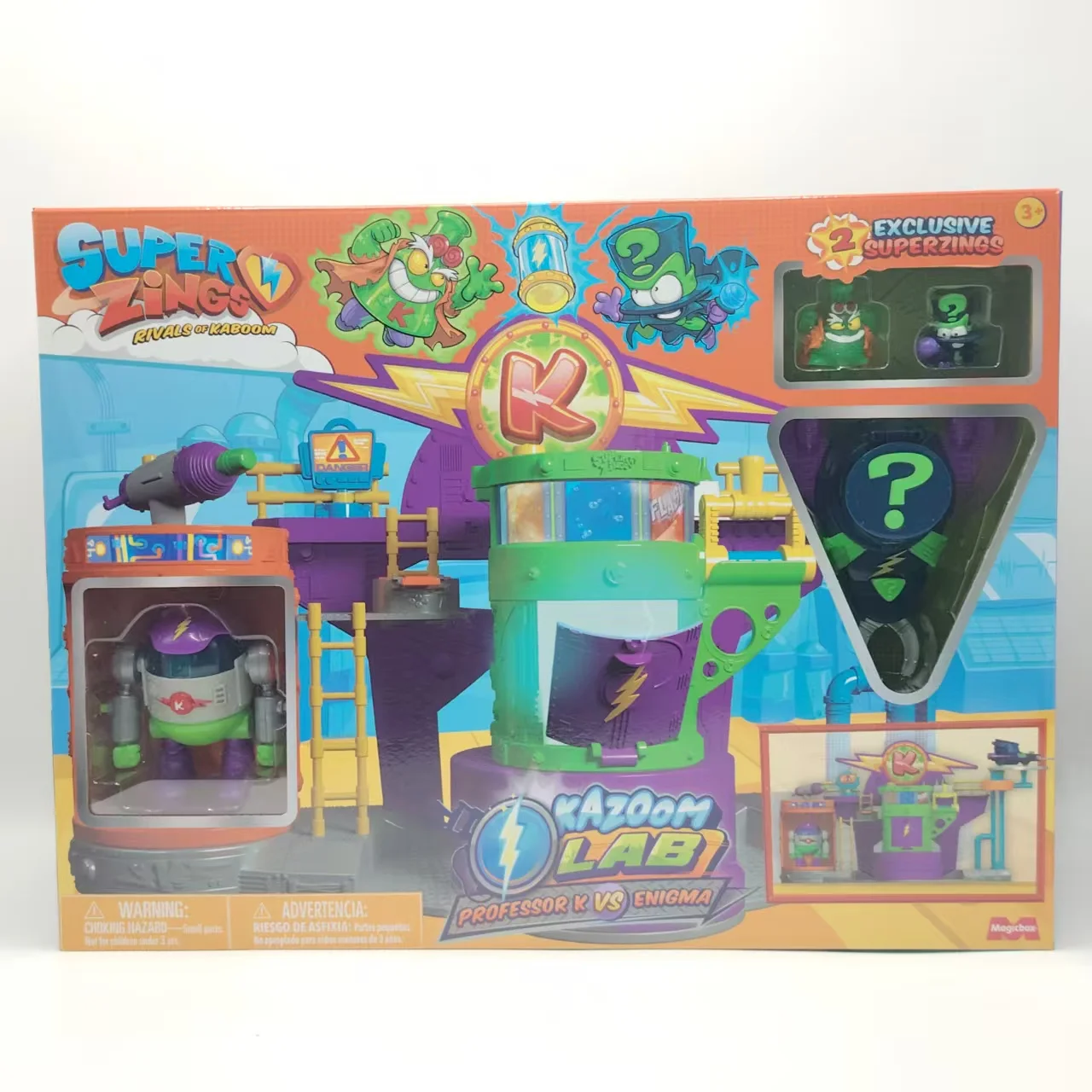 

1 Set Superzings Rivals of Kaboom Kazoom Lab (Professor K vs Enigma) Collection Toy Kids Best Birthday Christmas Gift