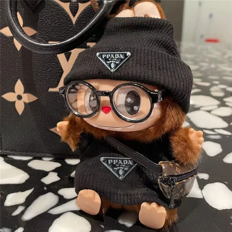 15 17 センチメートルラビュブ人形用高級レトロ逆三角形セーター衣装服漁師オーバーオールパンツ帽子服アクセサリー