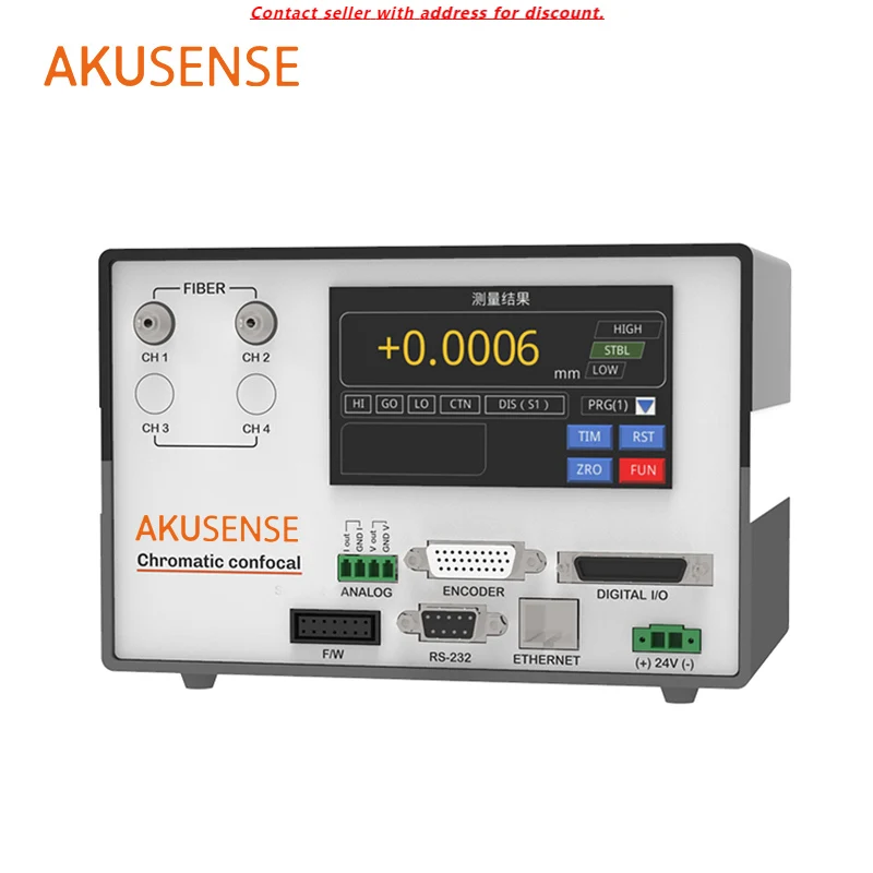 AkuSense Measuring Mobile Phone Thickness Color Confocal Displacement Sensor Controller