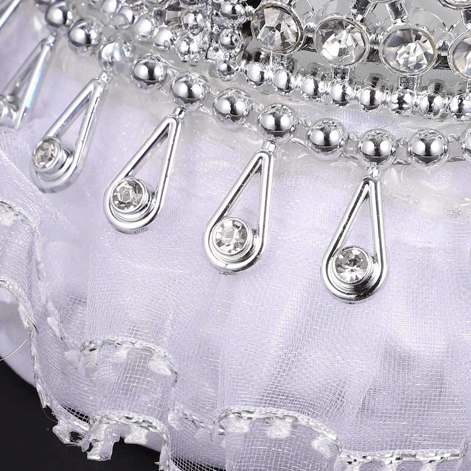 

Wedding Box Crown Shaped Rhinestone Inlaid Ring Holder For Engagement Jewelry Display Case Portable Ring Storage Holder