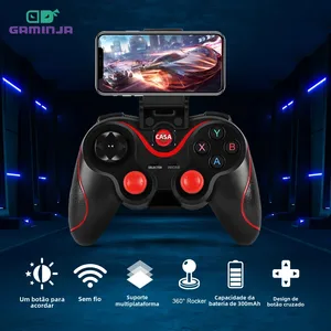 Gaminee جهاز تحكم لعبة بلوتوث لاسلكي للكمبيوتر الشخصي صندوق الهاتف المحمول التلفزيون الكمبيوتر اللوحي عصا التحكم Gamepad حامل لوحة التحكم 8 لوحة مبيعات رئيسية لجهاز استقبال Denon - No3