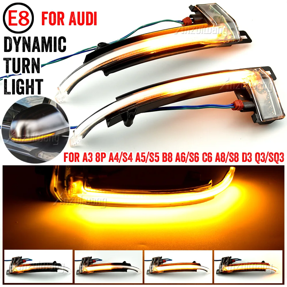 Fit For Audi Q3 / RS Q3 8U 2011-2017 Dynamic Turn Signal LED Facelift Blinker RS4 sline S5 Sequential Side Mirror light