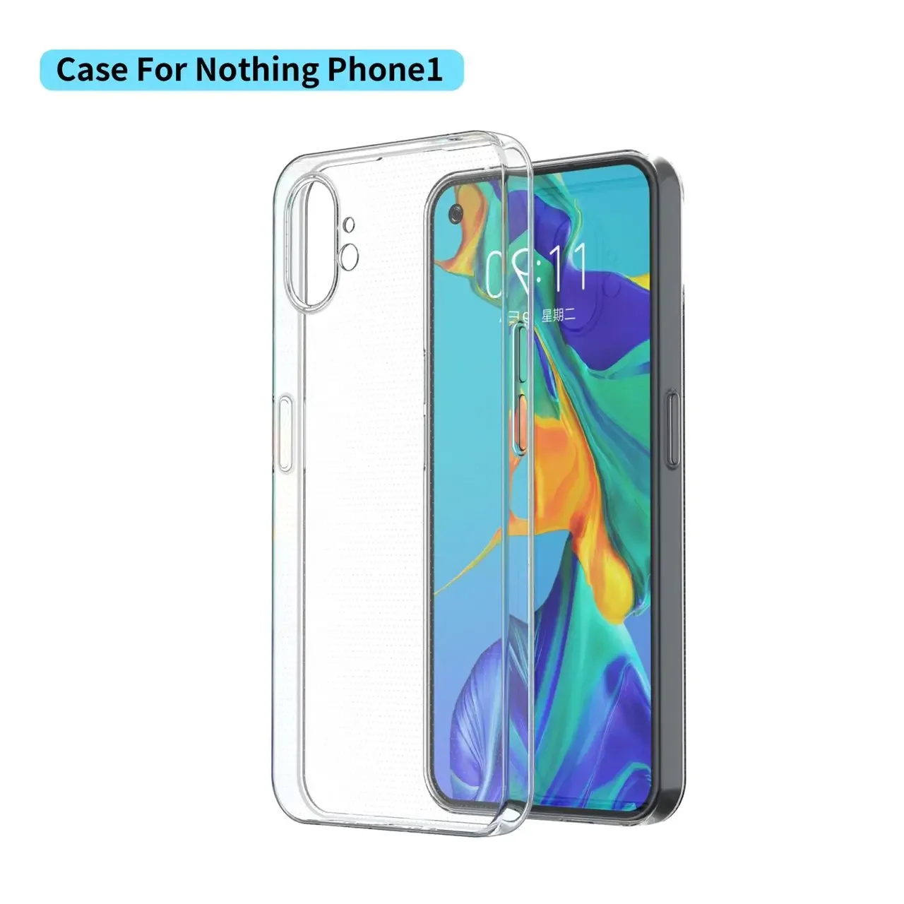 Anti-Knock Ultra Thin Clear TPU Soft Case for Nothing Phone 1 Non-Fingerprint Protection Cover for Nothing Phone1