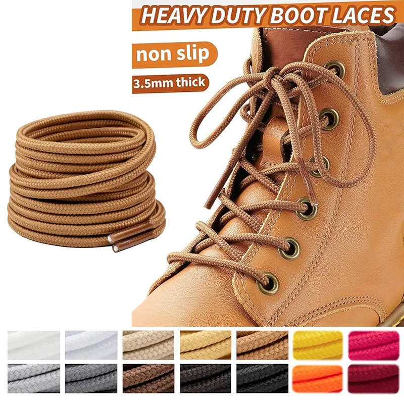 Round Braided Cotton Shoelaces, Durable Multi-Color Replacement Laces, Tear-Resistant Laces for Sneakers, Boots & Casual Shoes