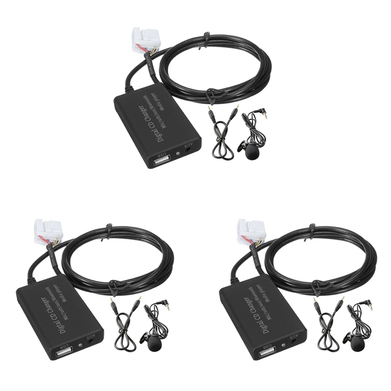 3X Bluetooth Music Hands-Free Car Interface AUX Adapter for Honda Accord CRV