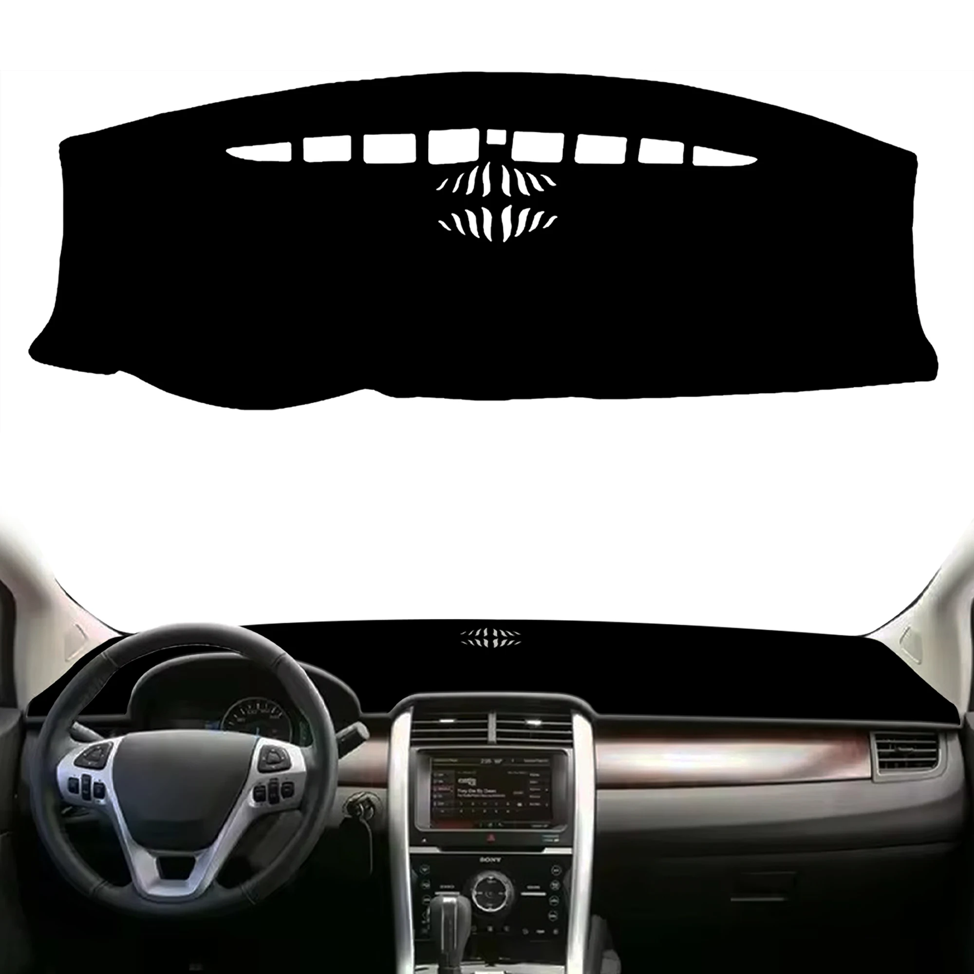for Ford Edge MK1 2007-2014 Anti-Glare Dashmat Dashboard Cover Dash Mat Sun Block Anti-UV Non-Slip Car Protector Mat