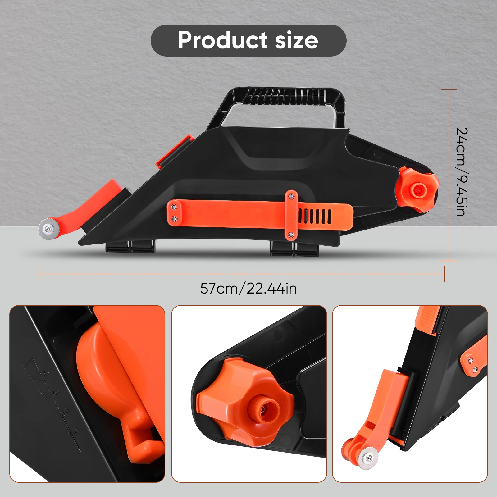 أداة توصيل ألواح الجبس موزع الطين ومجموعة بناء ملء المفاصل مع أسطوانة الزاوية الداخلية القابلة للعكس لليد اليمنى/اليسرى #4