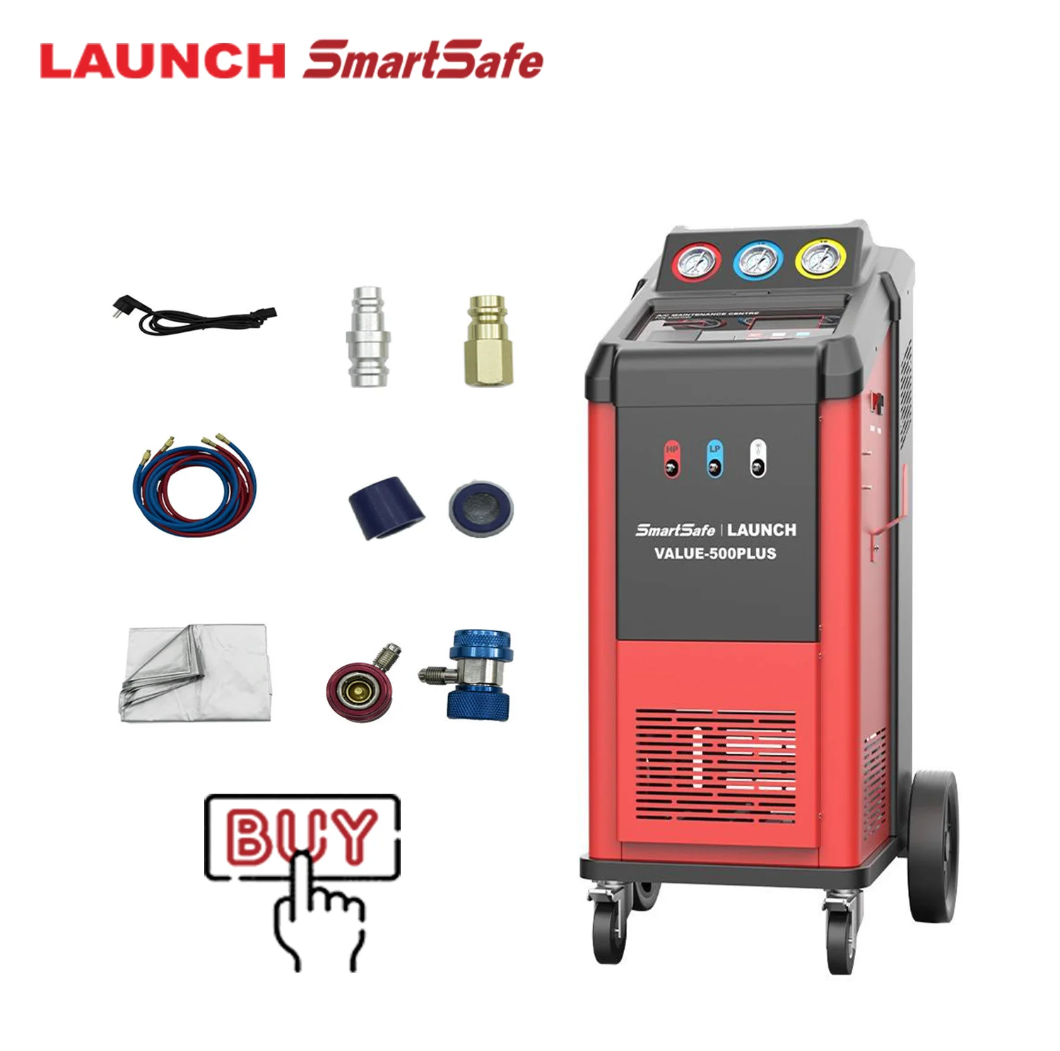 Launch Refrigerant Charging Machine Value 500 Plus Auto Air Conditioner Servicing Machine Car AC Station