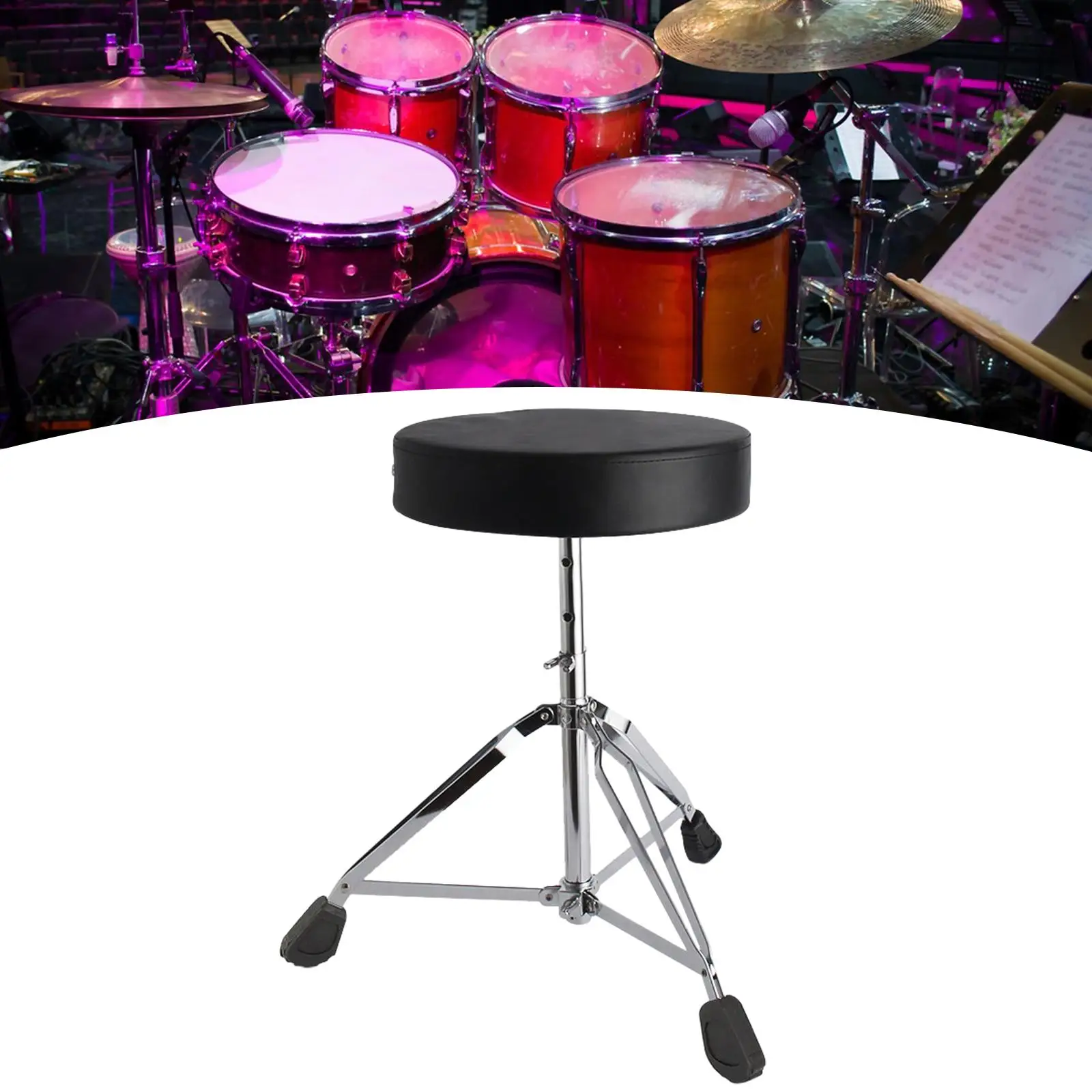 Drum Chair Guitar Non Slip Drum Throne for Exercise Sound Engineers Drummers