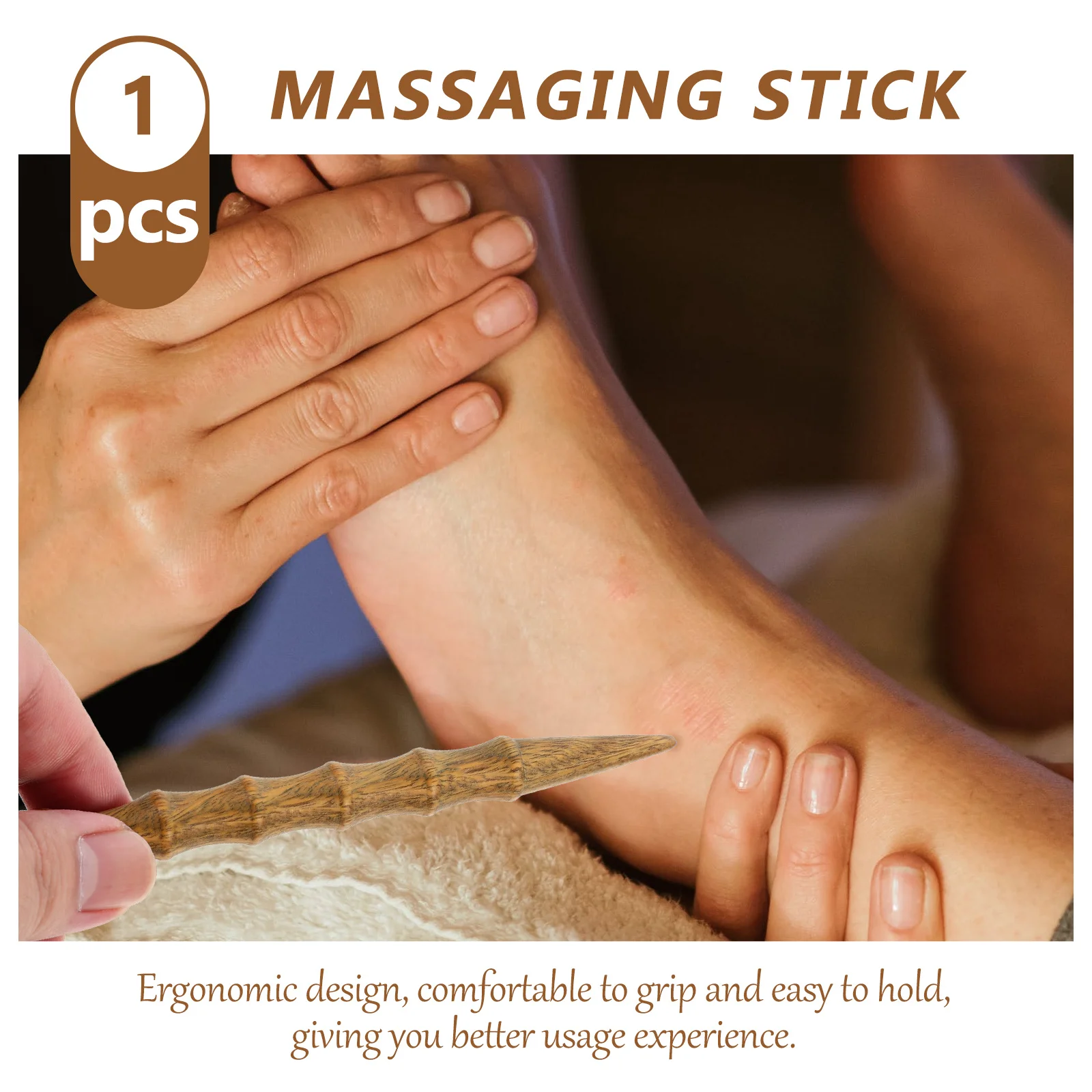 

1 шт., деревянный массажный стержень, ручной меридиан, массажер для акупунктурных точек для дома, салона красоты, массажный стержень для расслабления мышц всего тела
