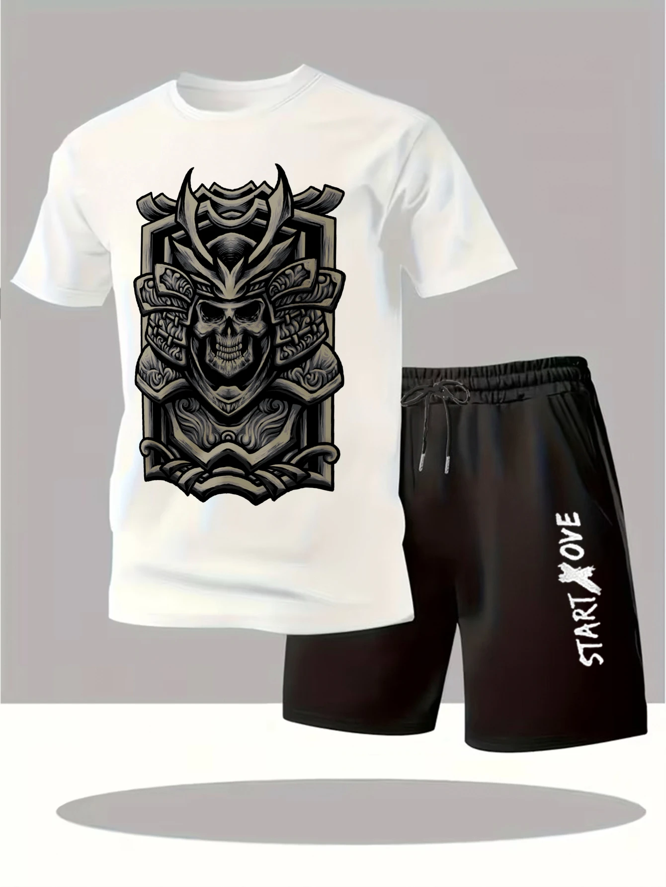 

Мужские комплекты 2025: Новинка! Модный спортивный костюм Y2K, комплекты для мужчин, уличная одежда, с принтом, с коротким рукавом