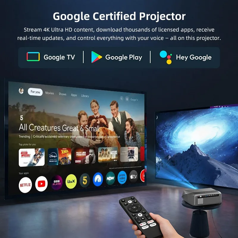 Projector Genuine Google TV home high definition smart projector