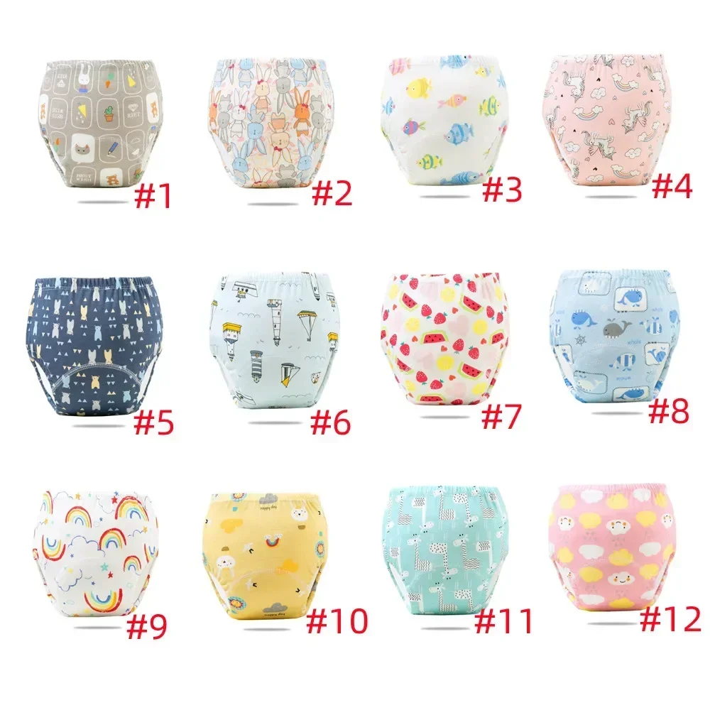 

20pc/Lot Baby Diapers Reusable Training Pants Washable Cloth Nappy Waterproof Cotton Potty Panties