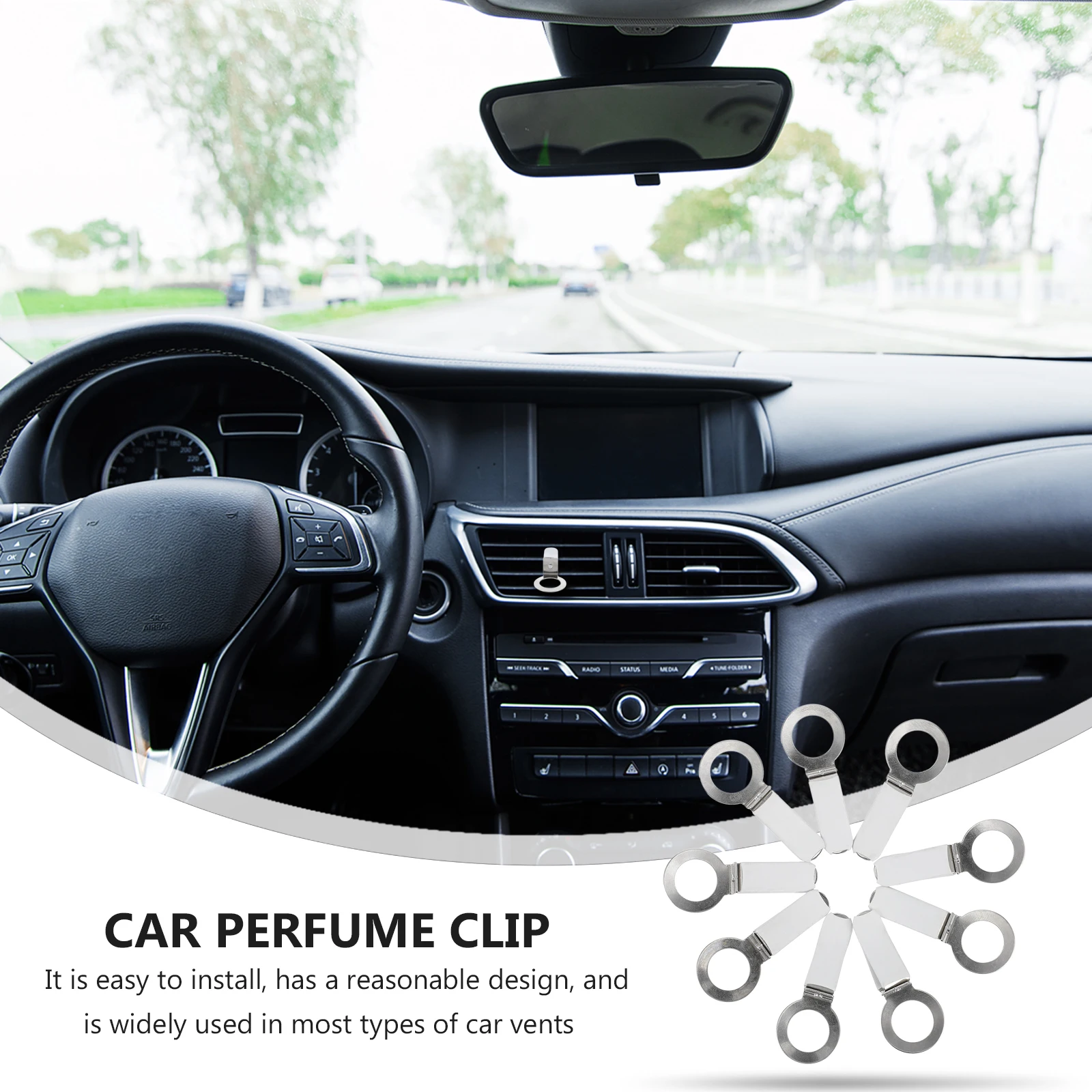 

24 Pcs Car Aroma Clips Perfume Diffuser Air Freshener Decorative Iron Automotive Fragrance Vent Accessories Practical Durability
