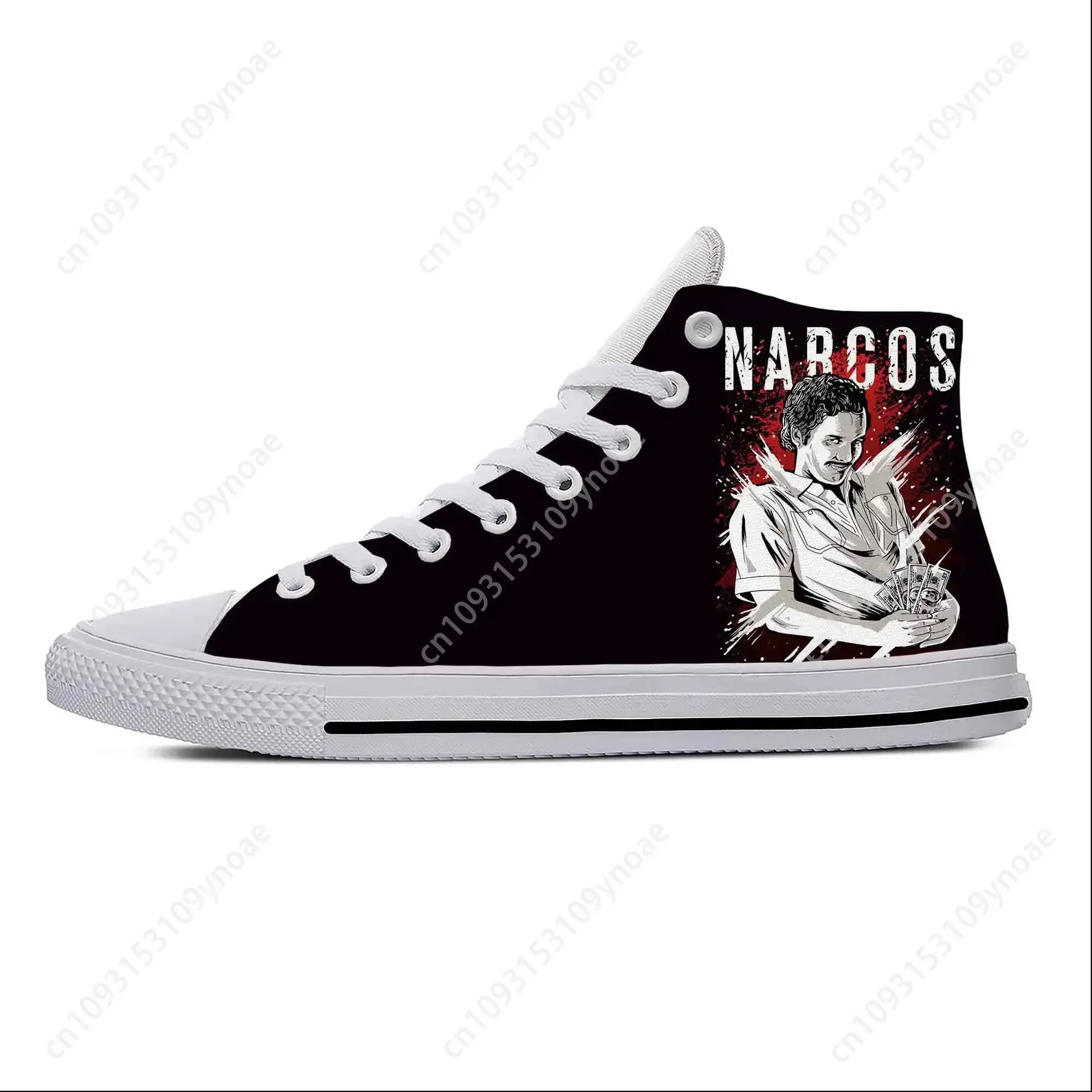 Anime Cartoon Manga Narcos Pablo Escobar Fashion Casual Cloth Shoes High Top Lightweight Breathable 3D Print Men Women Sneakers 2