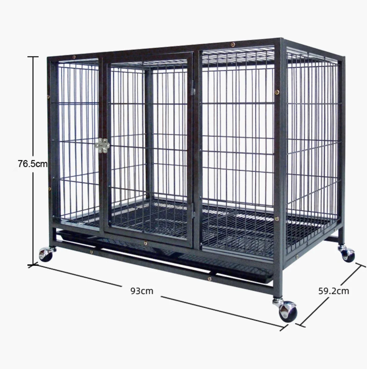 Extra large 93*60*77cm big strong metal iron large size stainless steel foldable heavy duty dog cage kennels