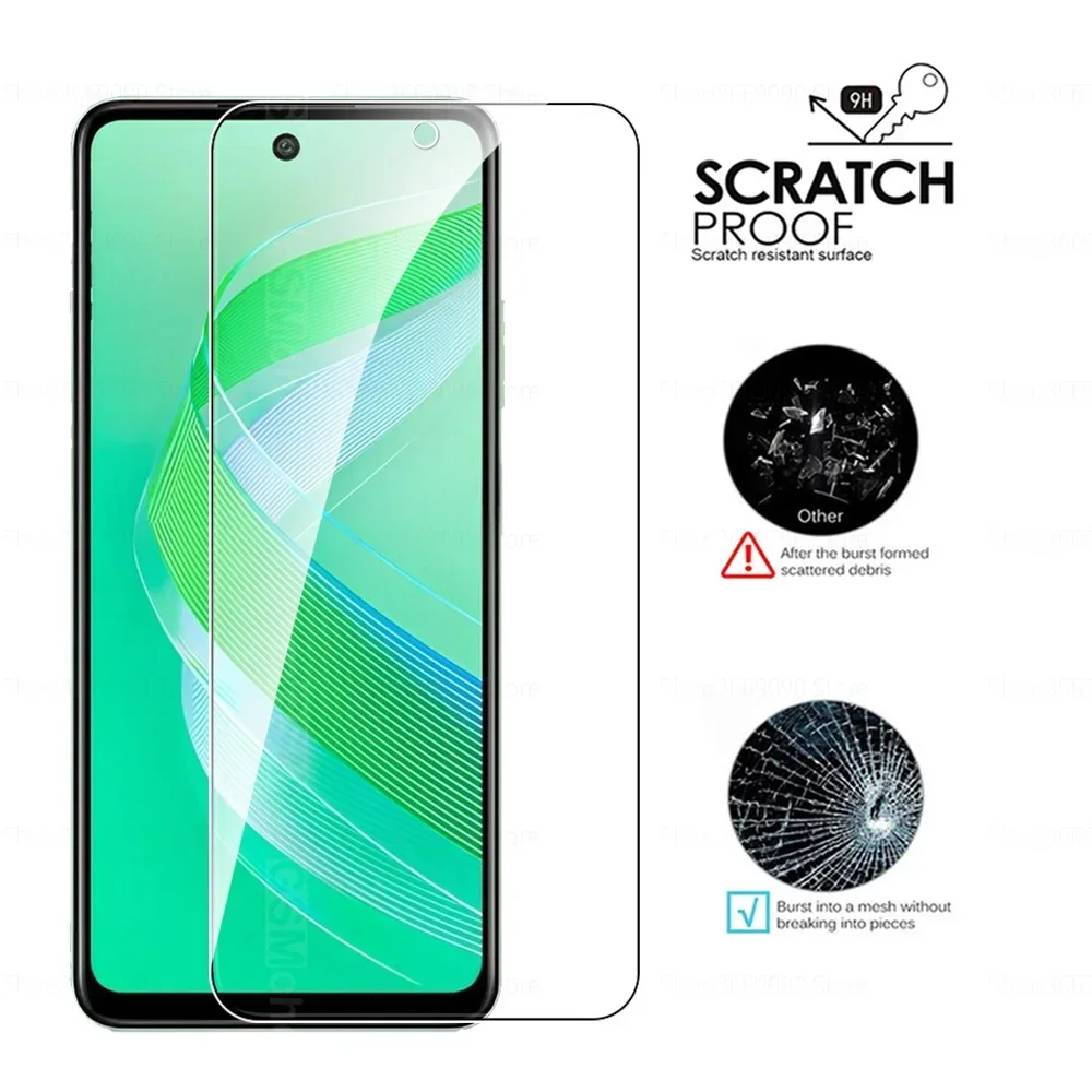 حافظة زجاجية واقية 6In1 مقسى لهاتف انفينيكس سمارت 8 Smart8 X6525 4G واقي كاميرا الشاشة #6