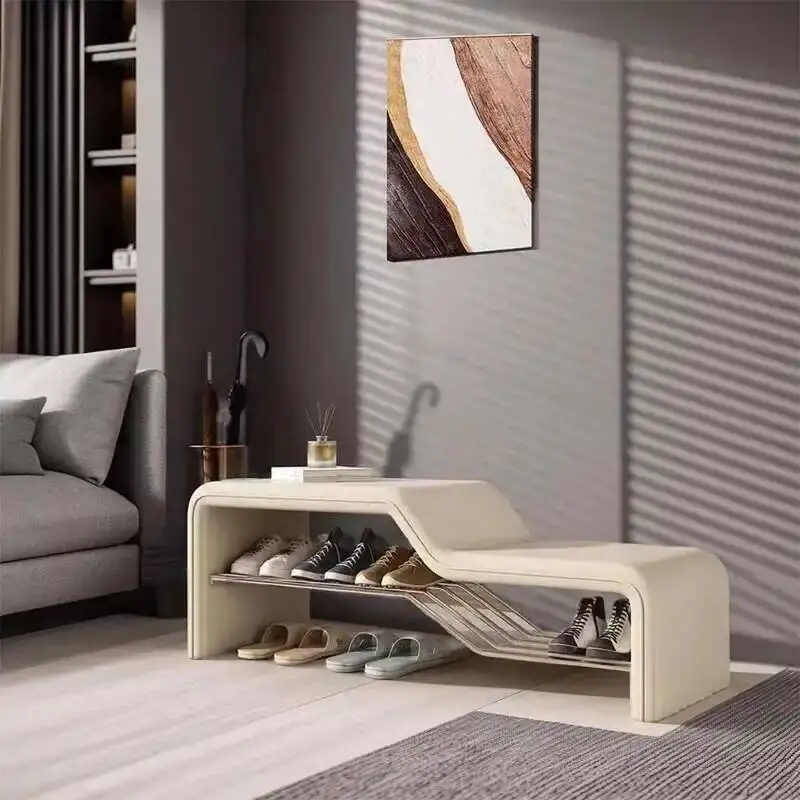 

Shoe Entrance Seat Hall With Cabinet Box Luxury Box Clothing Nordic Shoe Shelf Tower Metal Bench Zapatero Shoemakers Furniture