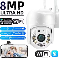 8MP IP Wifi Camera Wireless Security PTZ Camera Outdoor AI Human Detection Audio Color HD Night Vision 10X Digital Zoom Camera
