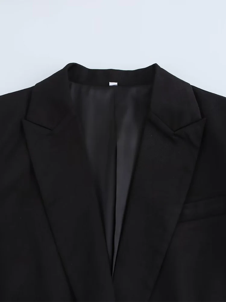 New autumn and winter slim suit jacket asymmetrical design lace-up slim fit capable commuting temperament women's suit image 3