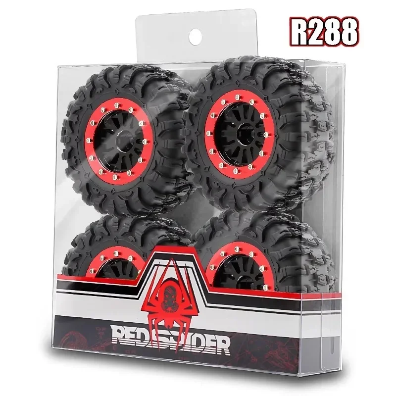 Set di ruote Beadlock in alluminio da 1,3" e pneumatici per terreno di fango per aggiornamenti 1/24 RC Crawlers Ascent UDIRC UCX24