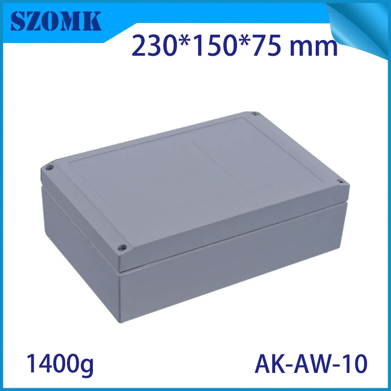 Aluminum Color Waterproof Outdoor Electrical Junction Box Weatherproof Aluminium Project Case Power Supply Enclosures PG Connect