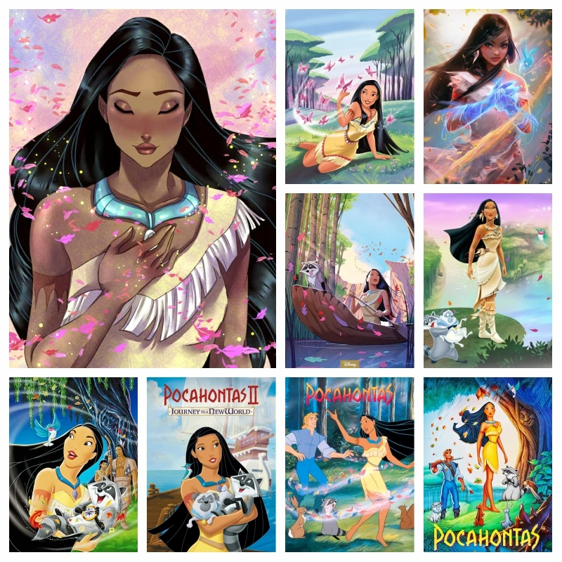 

Pocahontas Disney Movie Diamond Painting Rhinestone Picture Art Fairy Tale Indian Princess Comic Mosaic Cross Stitch Diy Present