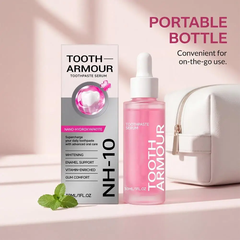New Advanced Quick Niacinamide Brightening Teeth Whitening Serum Lightweight Compact Portable Daily Fresh Breath Essence