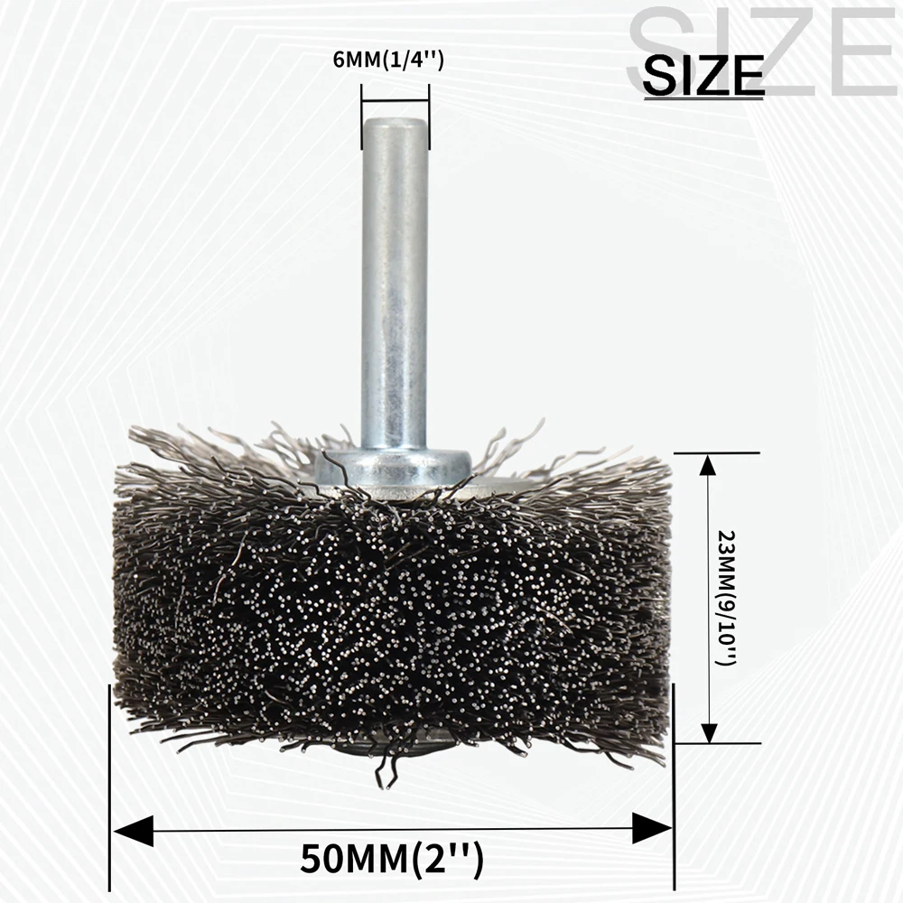 50mm Wire Brush Wheel High Hardness 2inch Stainless Steel Polishing Rotary Tool For Metal Rust Removal Edge Grinding Deburring