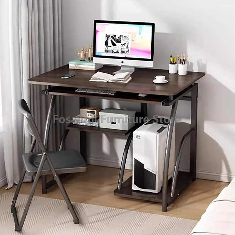 Современный стол для домашнего офиса с полкой. Прочный прочный компьютерный стол для компактного небольшого пространства. Игровая учеба. Широкие настольные столы для ПК.