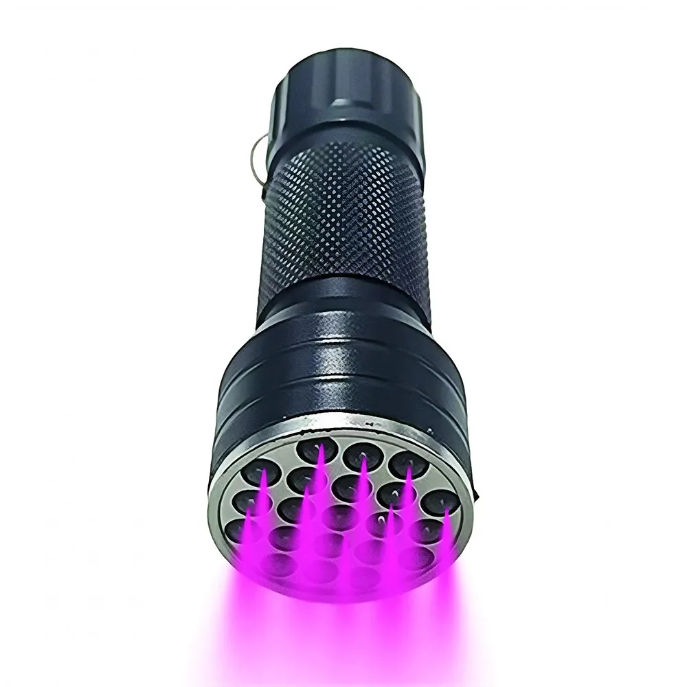 21LED purple light flashlight UV green oil curing, automotive air conditioner leak detection