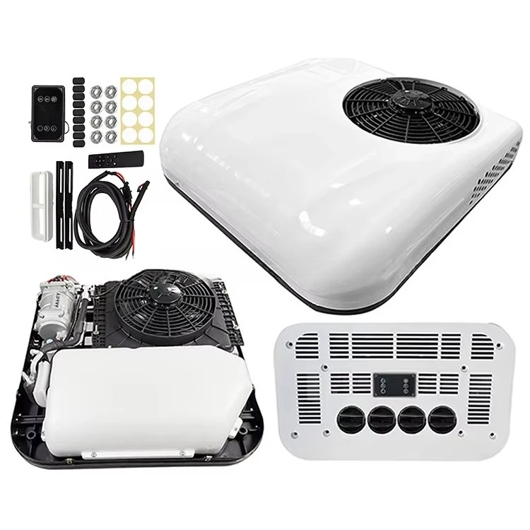 ملحقات قافلة مكيف الهواء العالمي لوقوف السيارات 12 فولت 24 فولت تكييف الهواء لمقطورة RV #4