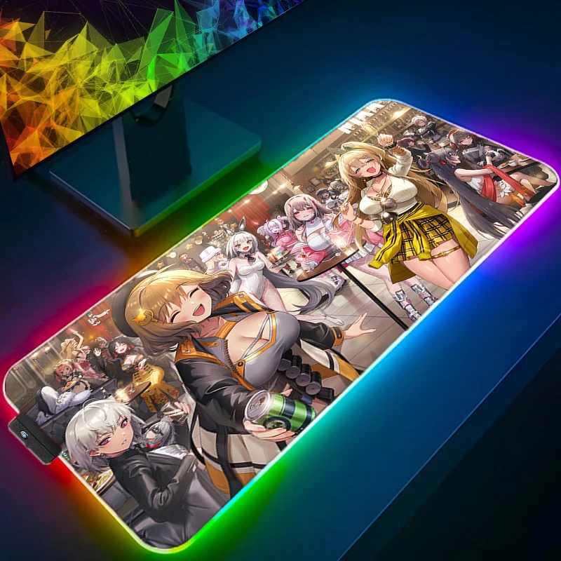 

Светодиодный коврик для мыши Gaming Dywan Gamer Keyboard Pad RGB Goddess Of Victory NIKKE Anis Настольный коврик Cuet Настольный ковер Коврик для мыши для компьютера