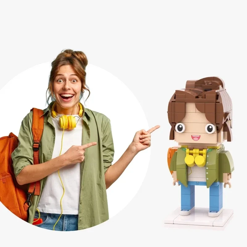 

Valentine's Day Gifts Full Body Customizable 1 Person Custom Brick Figures Small Particle Block Brick Me Figures Toy Character