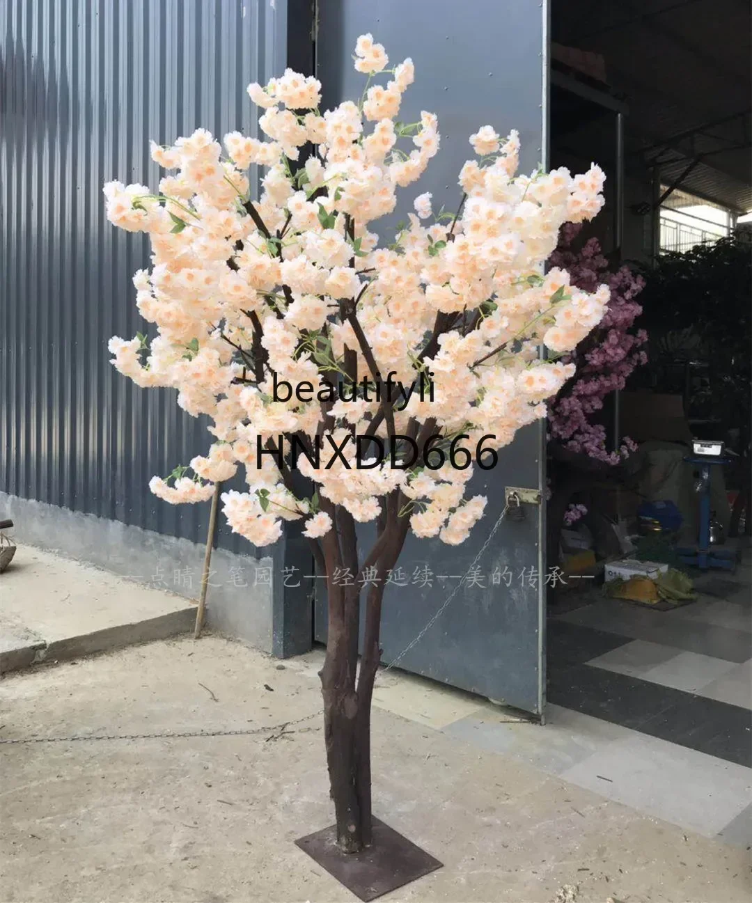 newSimulation Cherry Blossom Large Plant Peach Tree Indoor Living Room Wedding Celebration Happiness Tree Decorationss 7304