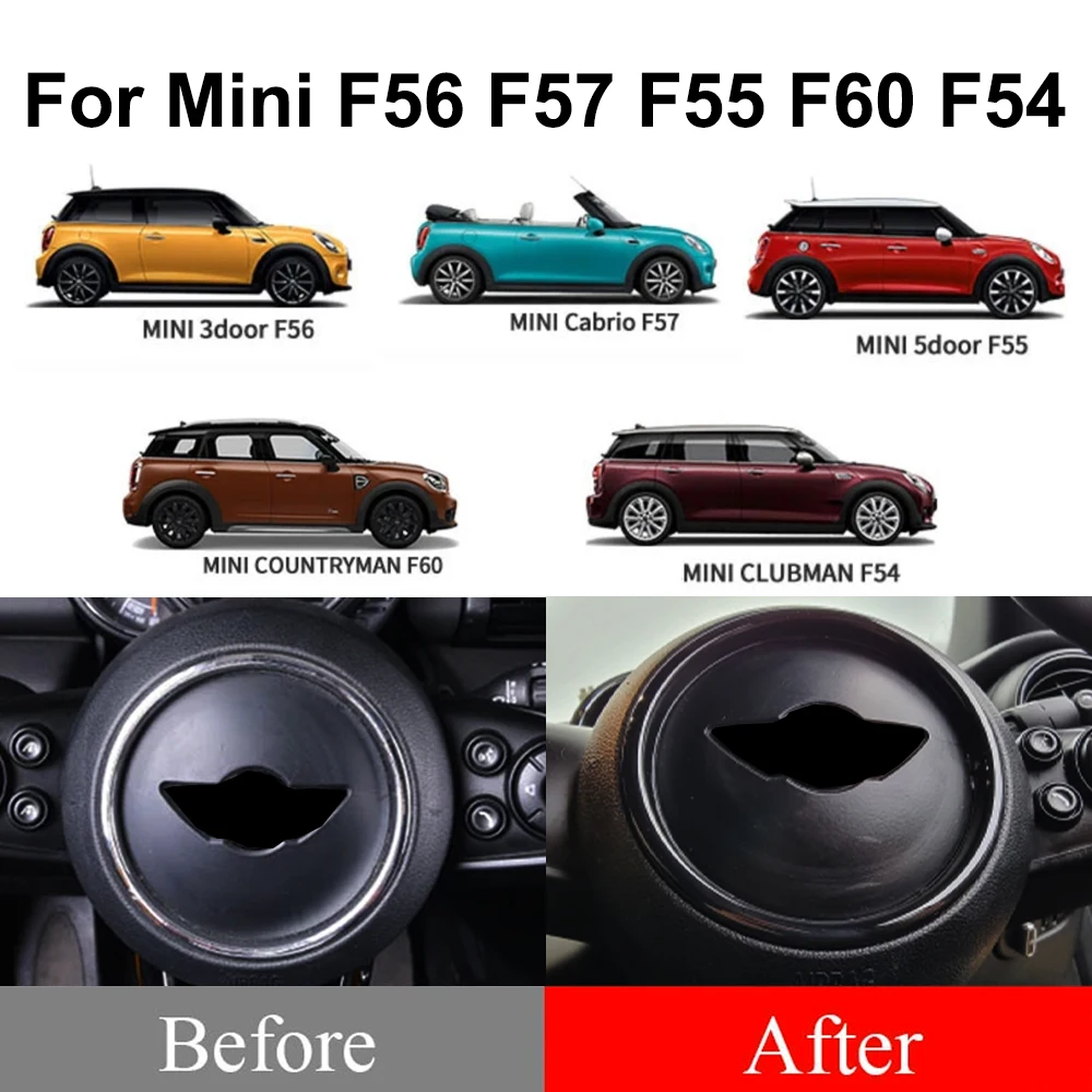 Car Steering Wheel Center Panel Sticker Cover For MINI Cooper JCW F54 F55 F56 F57 F60 Countryman Car-Styling Accessories