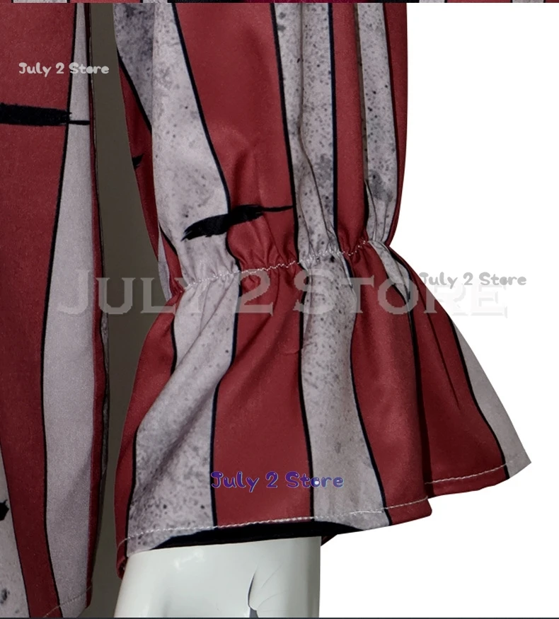 Halloween Horror Spaventoso Clown Nightmere Party Creepy Killer Clown Costume Cosplay Parrucca Rossa Festa di Carnevale Donne Masquerade Outfit