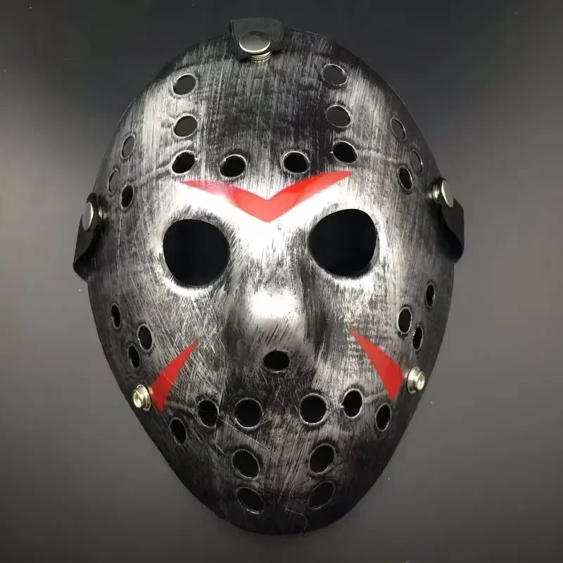 Filmowa maska ​​hokejowa Jason Voorhees piątek 13. Horror straszna impreza z okazji Halloween Cosplay maski dla dorosłych mężczyzn prezent na Halloween