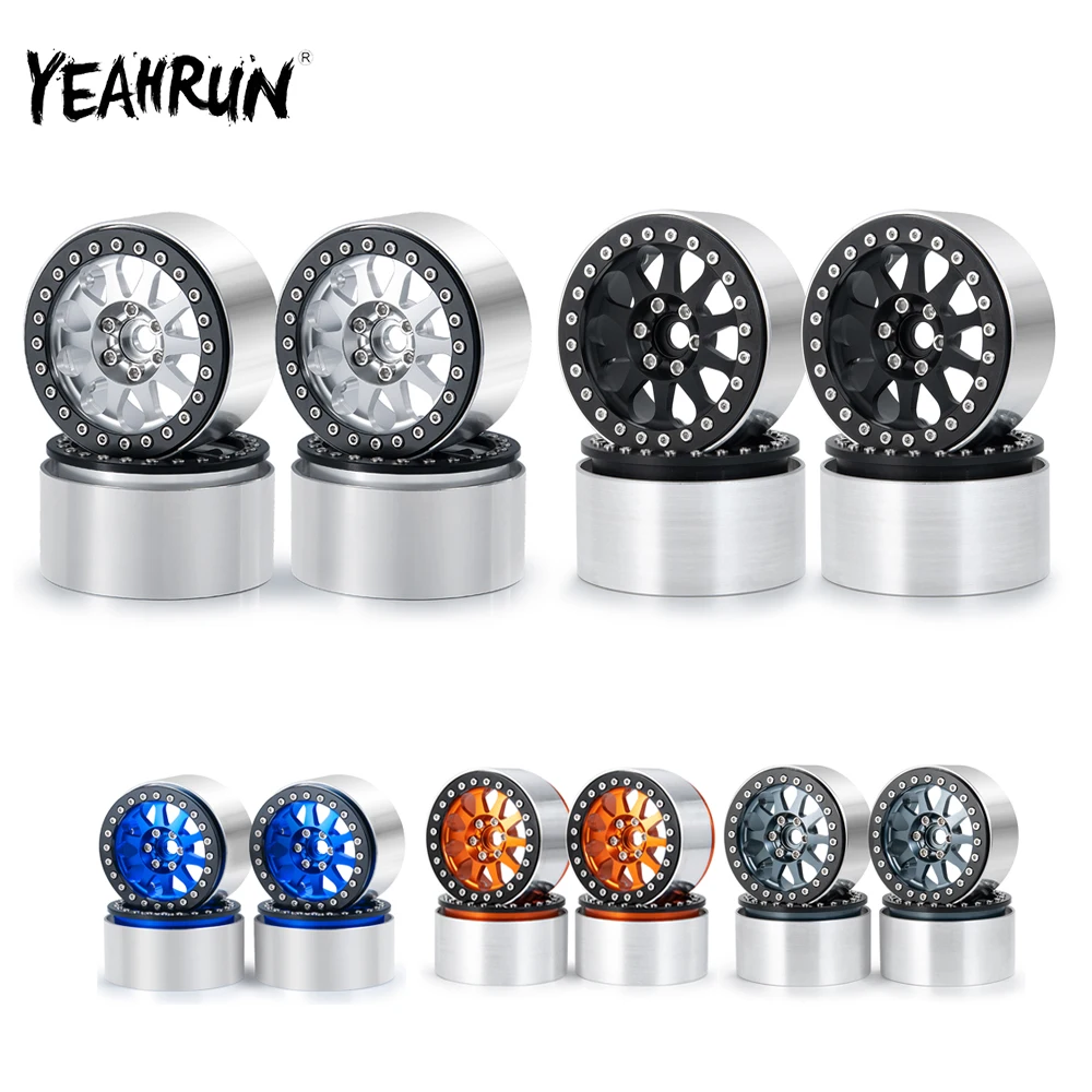 

YEAHRUN 4 шт. металлические колесные диски 2,2 дюйма 35 мм для 1/10 Axial SCX10 90046 RR10 Wraith 90048 TRX4 TRX6 D90 Радиоуправляемый гусеничный автомобиль