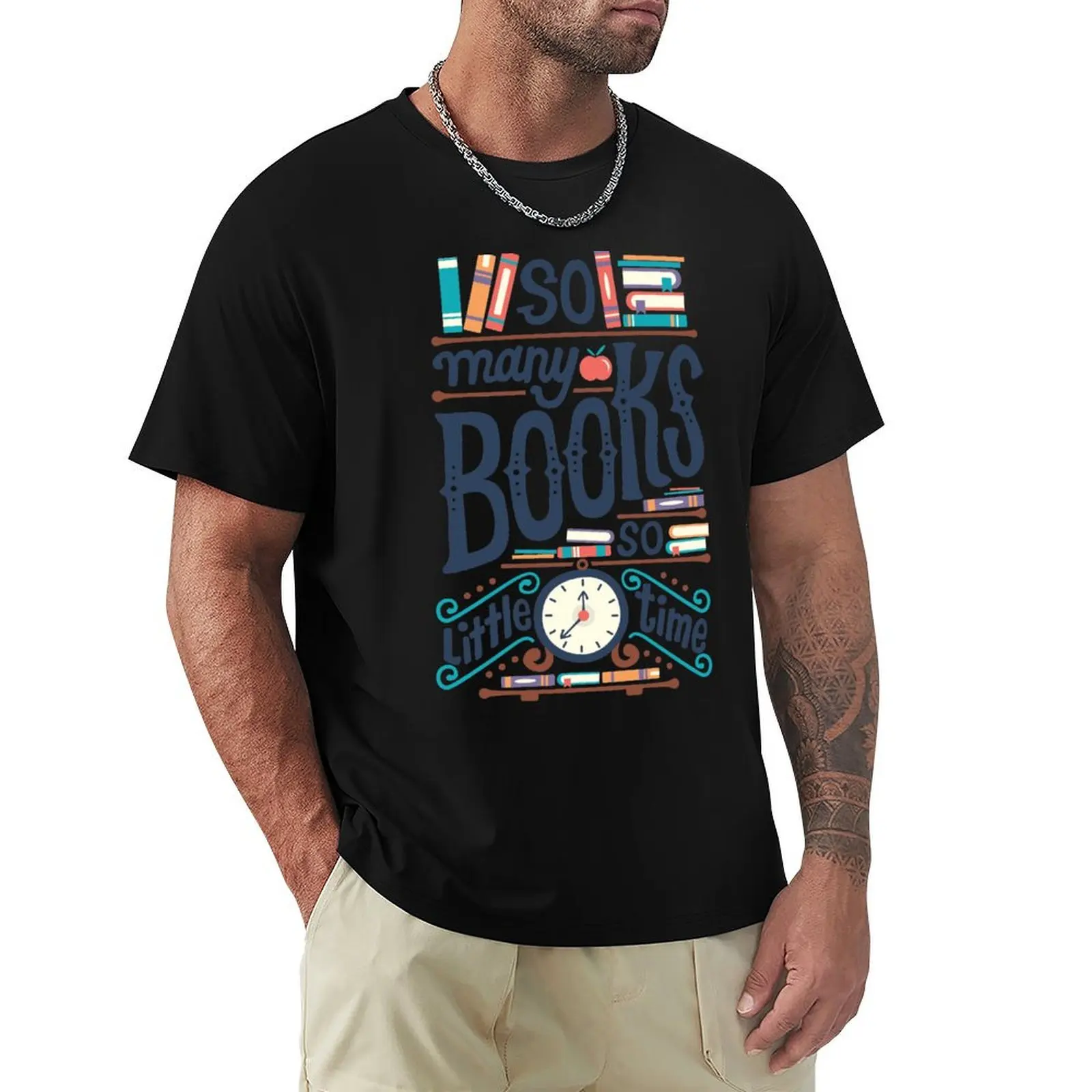 

So many books so little time T-Shirt boys animal print heavyweights men t shirt