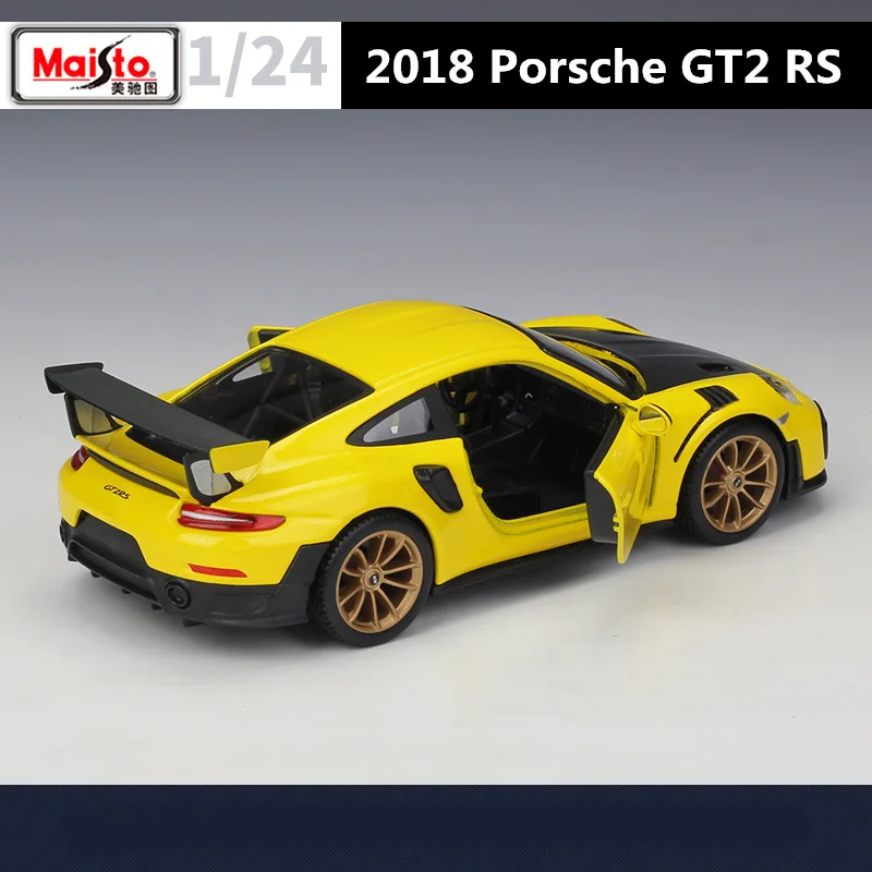 Maisto 1:24 Porsche 911 GT2 RS Alloy Sports Car Model Diecasts Metal Racing Car Model High Simulation Collection Kids Toys Gifts