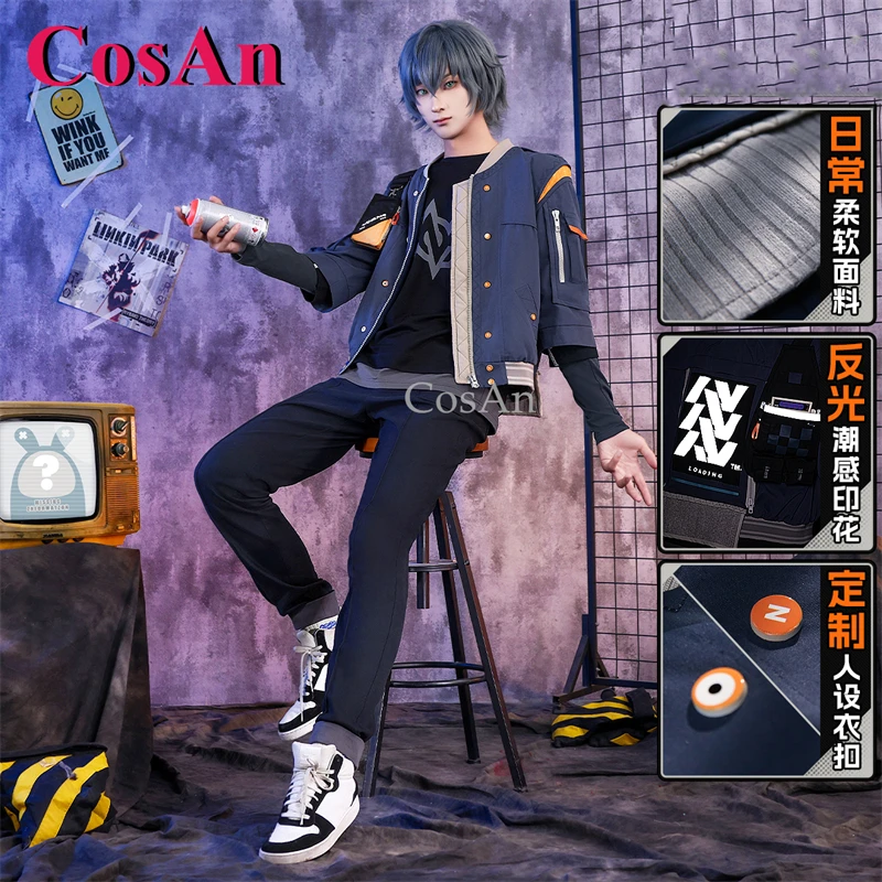 CosAn Game Zenless Zone Zero Wise Cosplay Costumes Roper Fashion Handsome Uniform Full Set Halloween Party Role Play Clothing - view 2