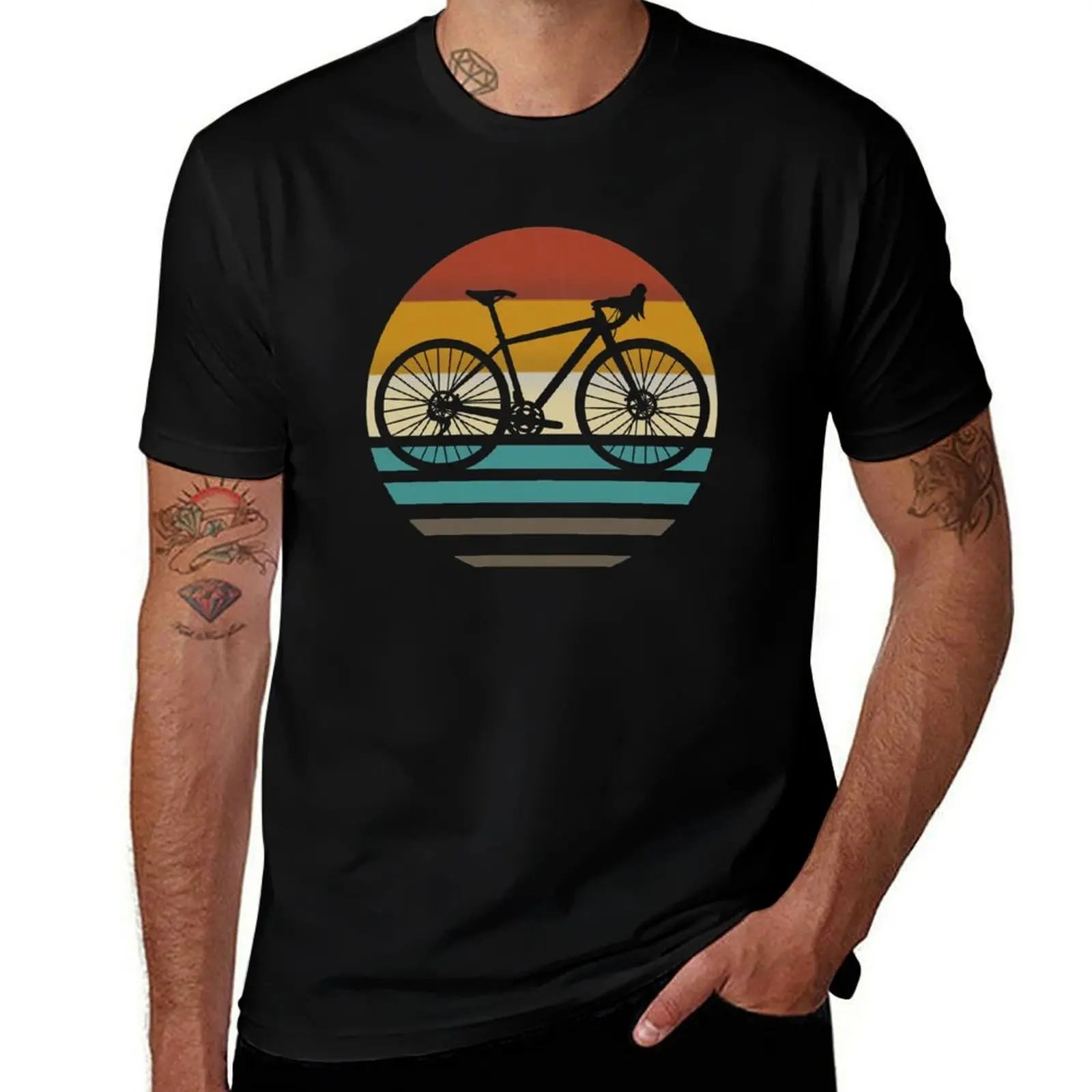 Gravel Gravelbike Bicyle Bikepacking retro vintage T-Shirt man t shirts cotton T-Shirt