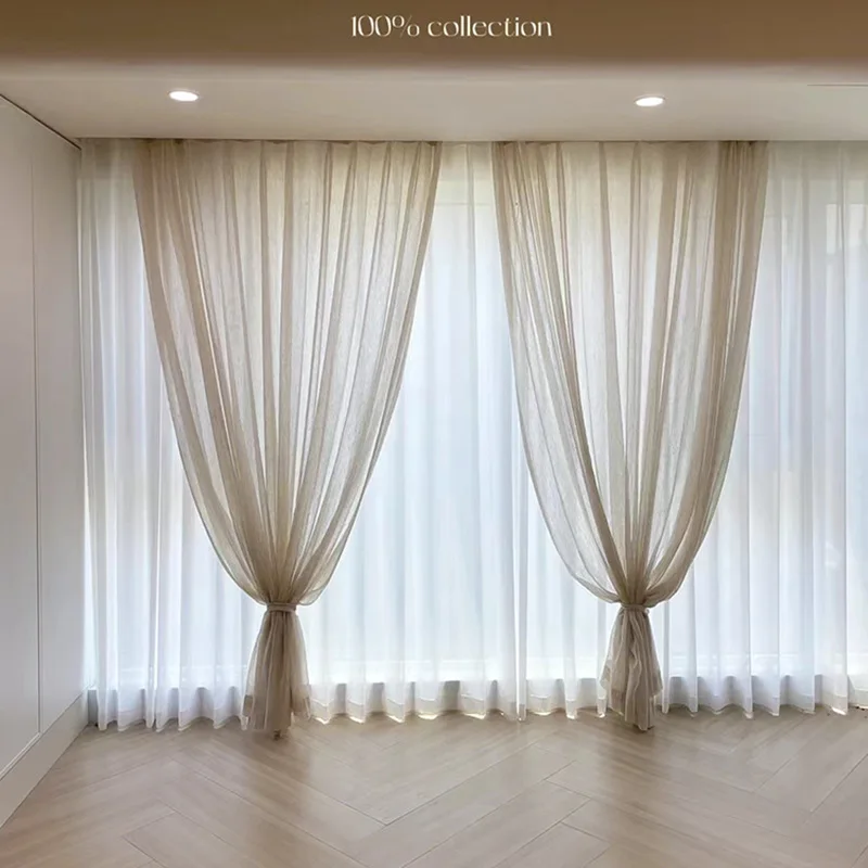 Cat Scratch Proof Diamond Yarn Sheer Curtain Anti‑Snag Voile Drapes Back Tab for Living Room Bedroom Balcony Home Decor