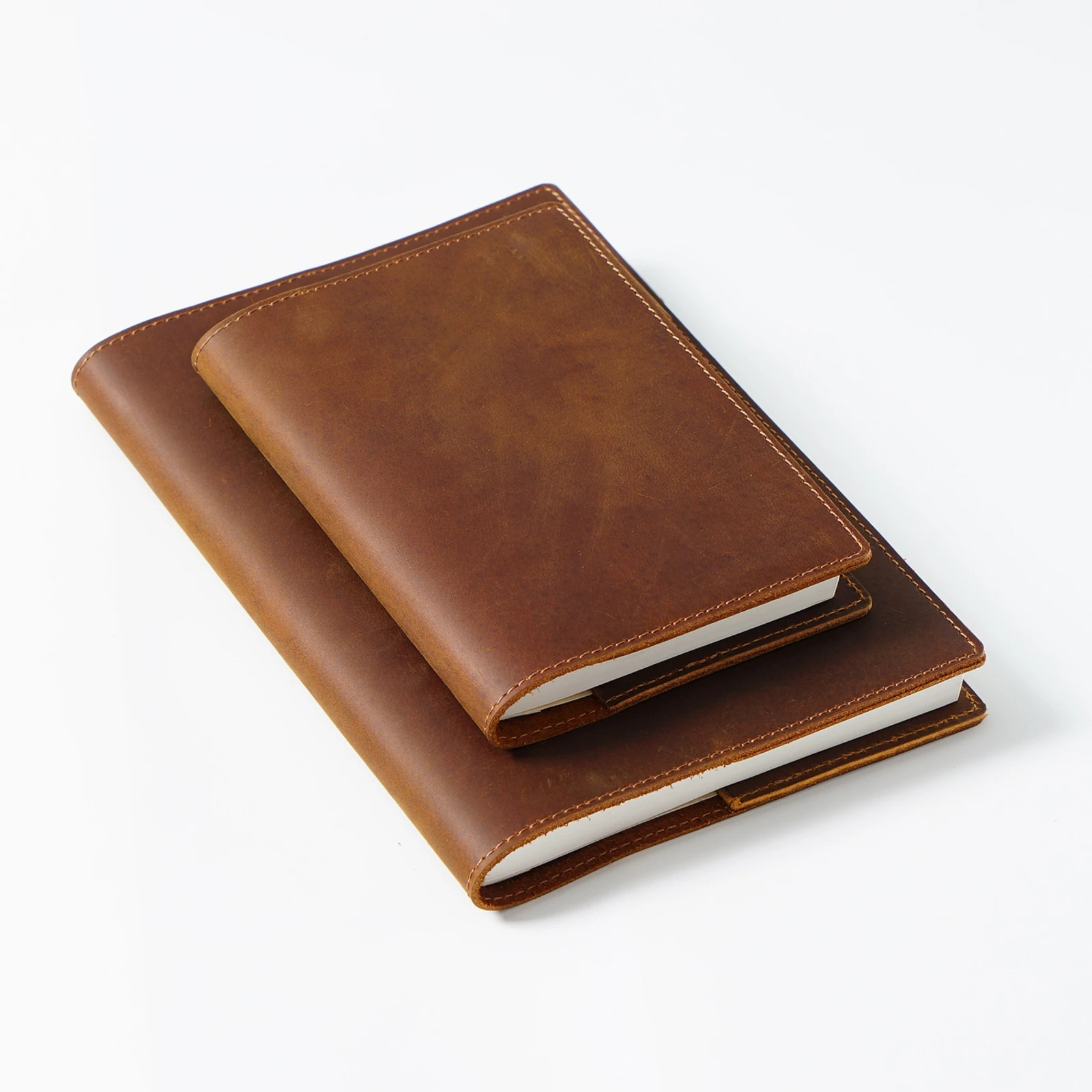 Funda de cuero para cuaderno A5 A6, cubierta de cuaderno de cuero hecha a mano con 88 hojas de papel forrado para escritura escolar y de oficina